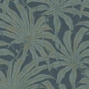 As Creation|Wallpaper exotic flowers petrol blue, green|Wallpaper