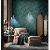 As Creation|Wallpaper exotic flowers petrol blue, green|Wallpaper