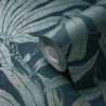 As Creation|Wallpaper exotic flowers petrol blue, green|Wallpaper