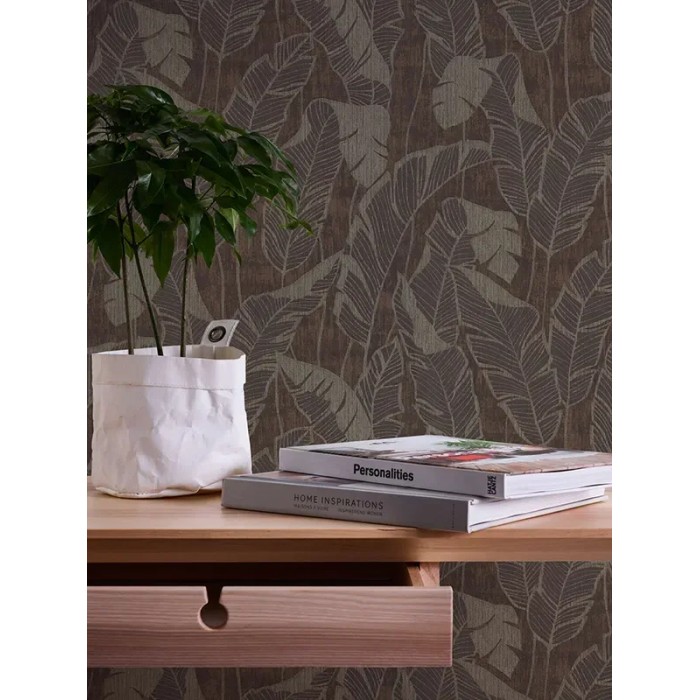 As Creation|Tapete braune Bananenblätter|Tapeten