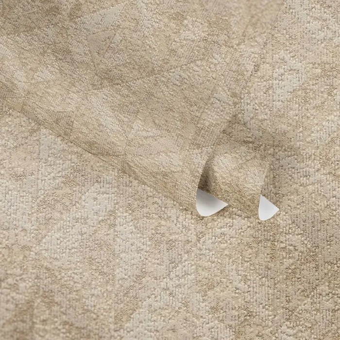 As Creation|Papier Peint africain style bohème ethnique beige, doré|Papier Peint