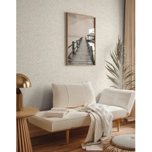 Papeldecor|Gestreifte Tapete Sandoptik Beige glänzend|Tapeten 2