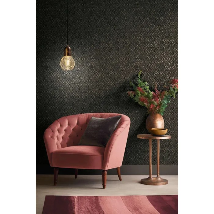 As Creation|Papel pintado patrón africano étnico marrón, negro|Papel Pintado