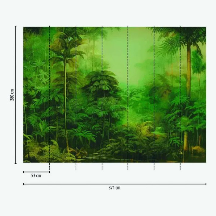 As Creation|Wall mural Asian jungle landscape|Wallmurals