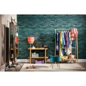 As Creation|Wallpaper contemporary porous rock green, gold|Wallpaper