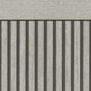 As Creation|Papel pintado friso listón madera blanco|Imitacion Madera