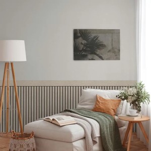 Casamance|Mosaik Tapete exotische Blätter Holzeffekt grün-beige|Holzimitat 2