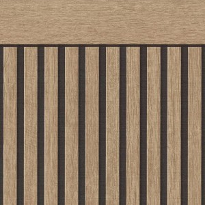 Papeldecor|Papier peint stucco rouge|Imitation Bois