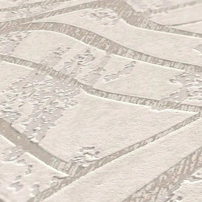 Papel pintado estilo oriental moderno blanco crema - As Creation Jade 395072