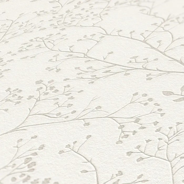 Papel pintado flores pequeñas romántico blanco - As Creation Casual Living 381001