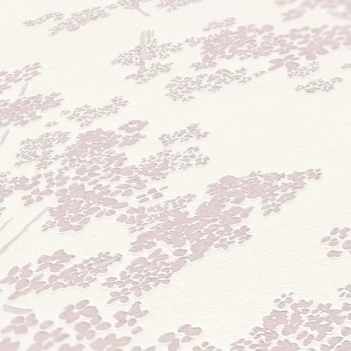 As Creation|Papel pintado flores estilo romántico blanco, rosa|Romántico