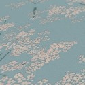 As Creation|Wallpaper romantic-style flowers in blue, turquoise|Wallpaper