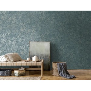Casamance|Wallpaper luxury palm leaves gold and violet metallic|Wallpaper 2