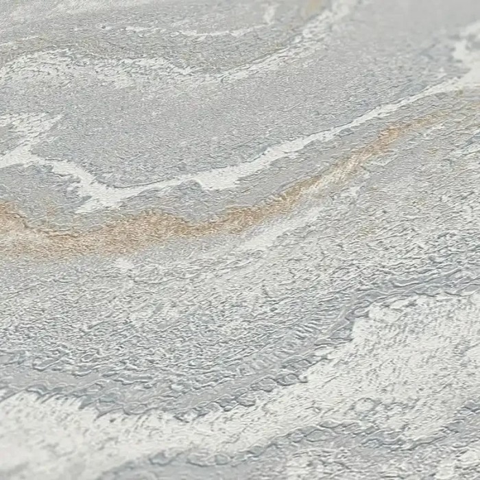 As Creation|Wallpaper porous rock texture gray, gold|Modern