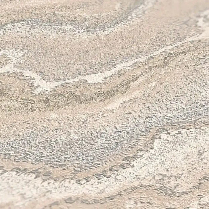 As Creation|Papier Peint roche poreuse contemporaine beige, dorée|Contemporain