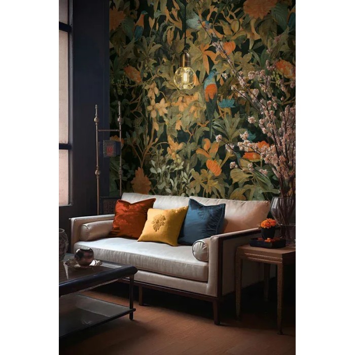 Mural pared estilo jungle estampado floral multicolor - As Creation Jade 397071
