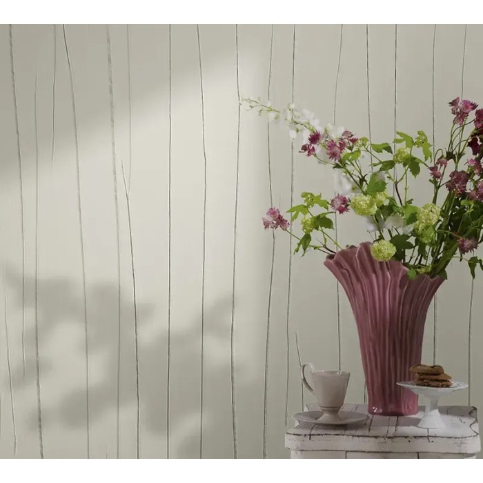 Papel pintado con pliegues metálicos beige - Marburg Crush Motion 63404