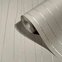 Marburg|Papel pintado alta gama rayas pliegues metálicos greige|Alta Gama