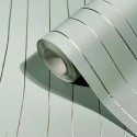 Marburg|Papier peint haut de gamme rayures plissées métalliques vert|Rayures