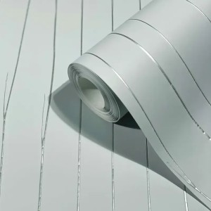 Marburg|Wallpaper with anthracite metallic folds|Contemporary