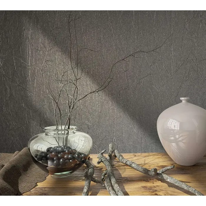 Marburg|Moderne graue Tapete mit Falten, hochwertig|Tapeten