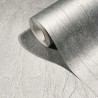 Papel pintado arrugado moderno plateado, gama alta - Marburg Crush Motion 63416