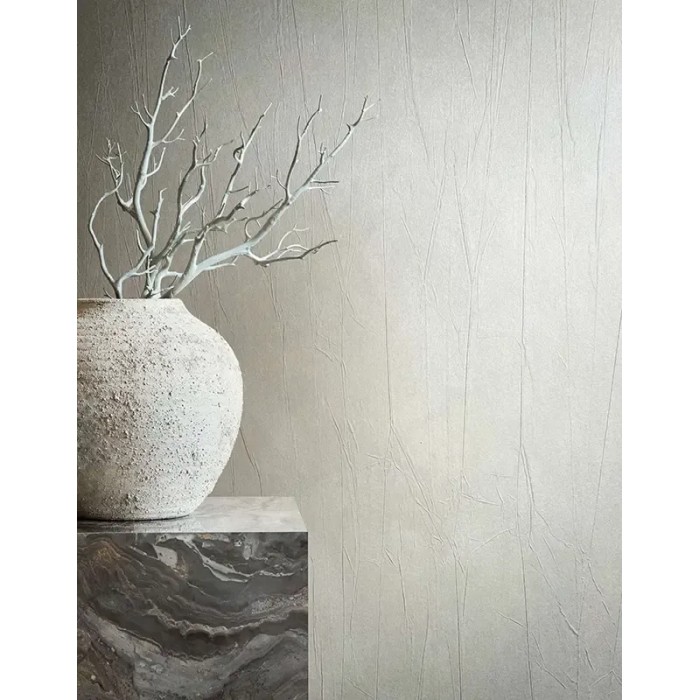 Papel pintado arrugado moderno blanco alta gama - Marburg Crush Motion 63417