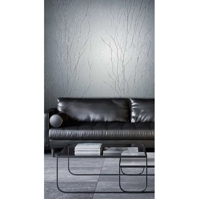 Marburg|Wallpaper high-end silver, tree branches|Contemporary