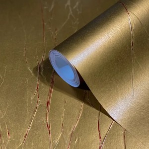 Caselio|Imitation linen wallpaper in beige|Wallpaper