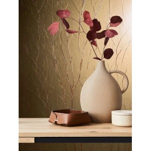 Casamance|Papier peint ethnique brun mosaïque textile|Haut Gamme 2