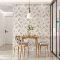 Marburg|Wallpaper watercolor floral, white delphiniums, gray|Wallpaper