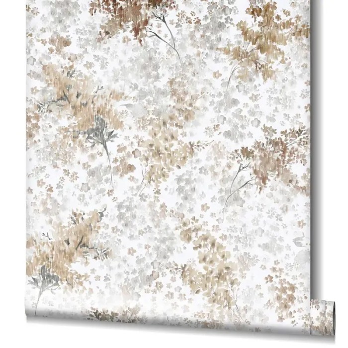 Marburg|Papier Peint floral aquarelle, delphiniums blanc, gris|Papier Peint