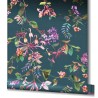 Marburg|Papier Peint fleurs baies grises, bleu et vert|Papier Peint