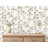 Marburg|Wallpaper with white floral print with berries|Wallpaper