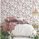 Marburg|Papier Peint fleurs blanches et roses avec baies|Papier Peint