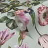 Papel pintado floral enredadera verde y rosa - Marburg Flora 47459