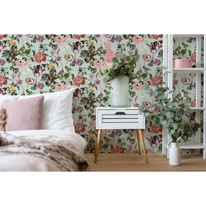 Elitis|Textile wallpaper with beige silk effect, high quality|Wallpaper 2