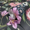 Marburg|Floral vine wallpaper in black, pink and green|Rustic