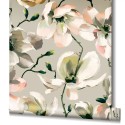 Marburg|Papel pintado flores japonesas magnolias beige naranja|Oriental
