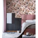 Marburg|Watercolor magnolia wallpaper in brown, white and pink|Romantic