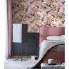 Marburg|Papier peint magnolias aquarelle marron, blanc et rose|Romantique