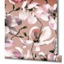 Marburg|Watercolor magnolia wallpaper in brown, white and pink|Romantic