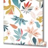 Marburg|Wallpaper with white, blue, and red vectorized flowers|Wallpaper
