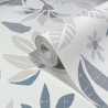 Marburg|White, gray, and beige vectorized floral Wallpaper|Wallpaper
