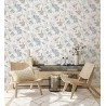 Marburg|Papier Peint floral blanc, gris et beige vectorisé|Papier Peint