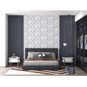 Marburg|Wallpaper flowers white, purple|Wallpaper