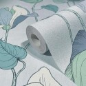 Marburg|Papel pintado plantas trepadoras azul y verde|Papel Pintado