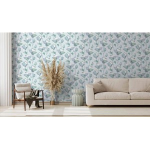 Caselio|Textile effect wallpaper in copper|Wallpaper 2