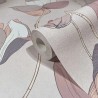 Marburg|Papier peint floral plantes grimpantes gris et marron|Romantique