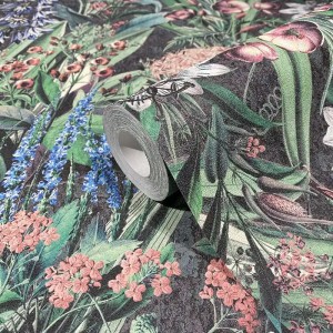 As Creation|Papier Peint roses jaunes et tulipes|Fleursl Vintage
